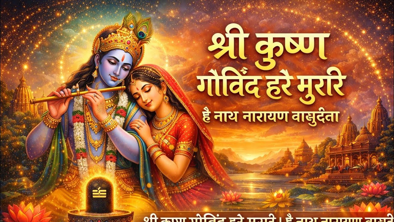 श्री कृष्ण गोविंद हरे मुरारी | Nonstop Krishna Bhajan 10 Min | Peaceful Devotional Song