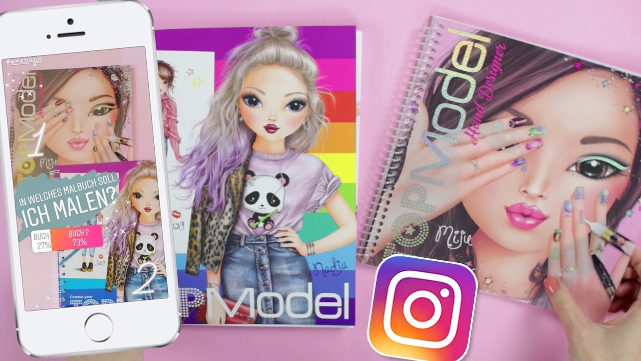 Instagram bestimmt was ich male | TOPModel Malbuch || Foxy Draws
