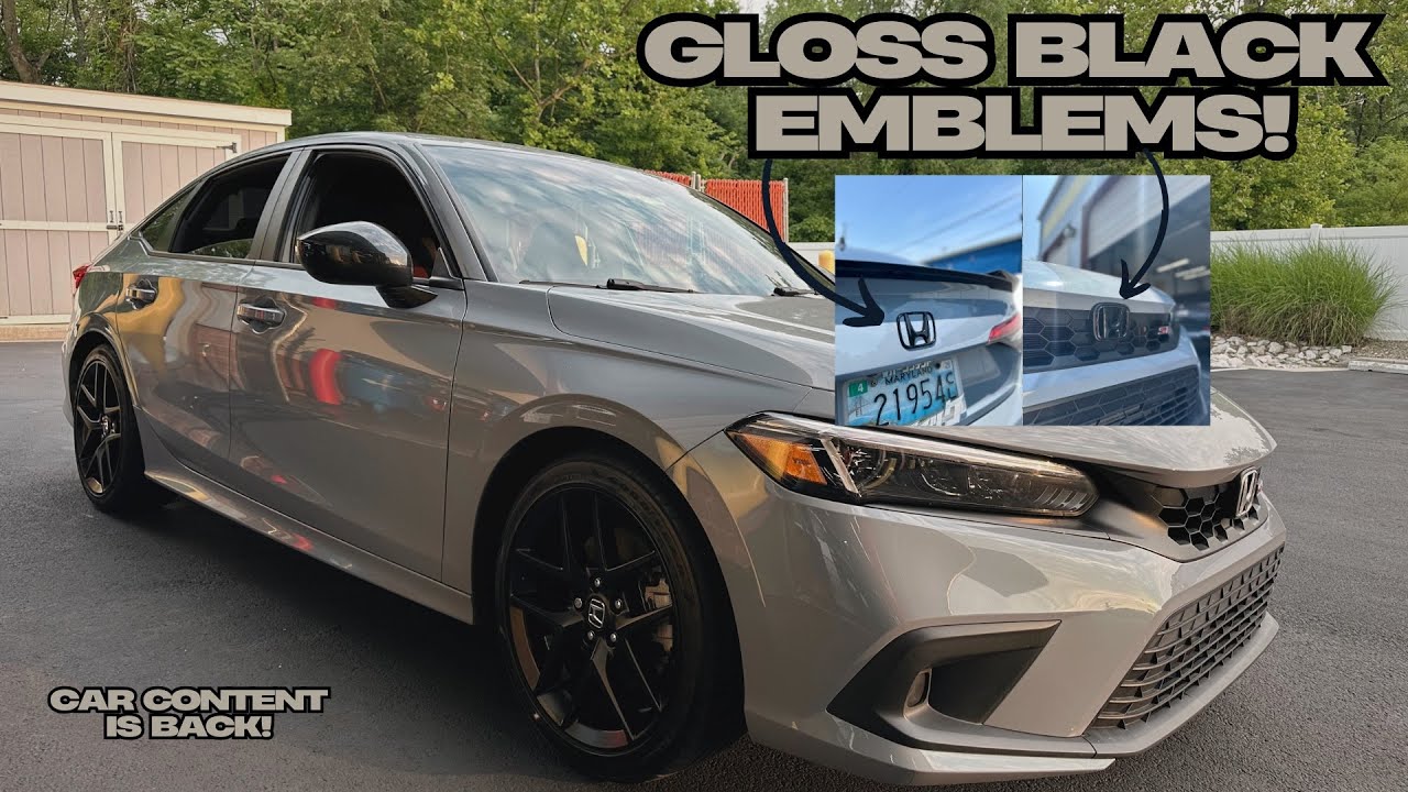 22-25 Civic Si OEM Gloss Black Emblems