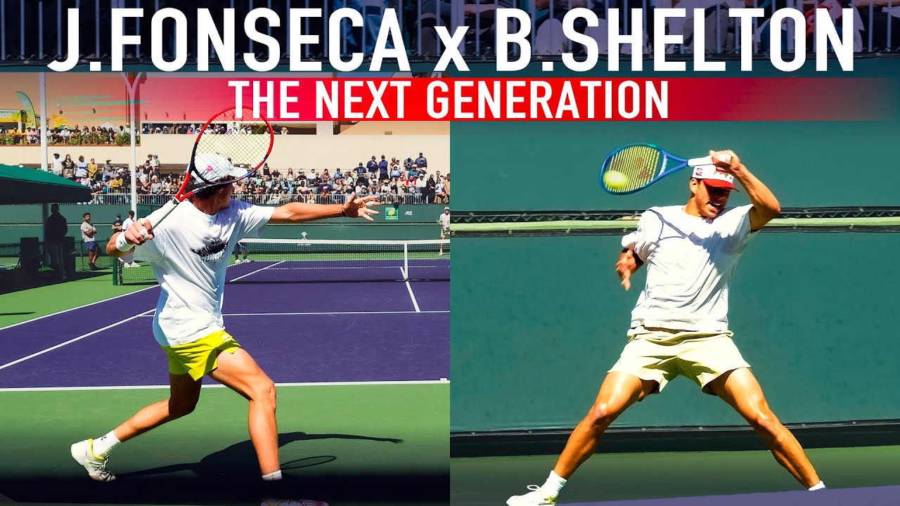 Ben Shelton & João Fonseca – Rising Stars FULL Practice [2025 IW]