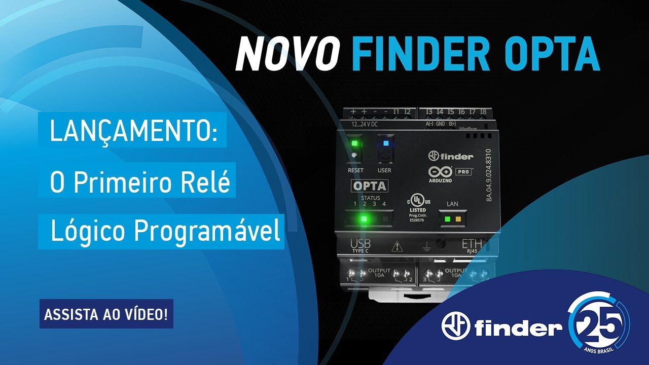 Finder OPTA - Rel&eacute; l&oacute;gico program&aacute;vel (PLR) ​​- Serie 8A