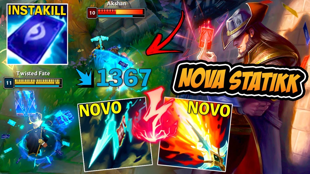 TWISTED FATE AP + STATIKK DA INSTAKILLL NA CARTA AZUL - LEAGUE OF LEGENDS