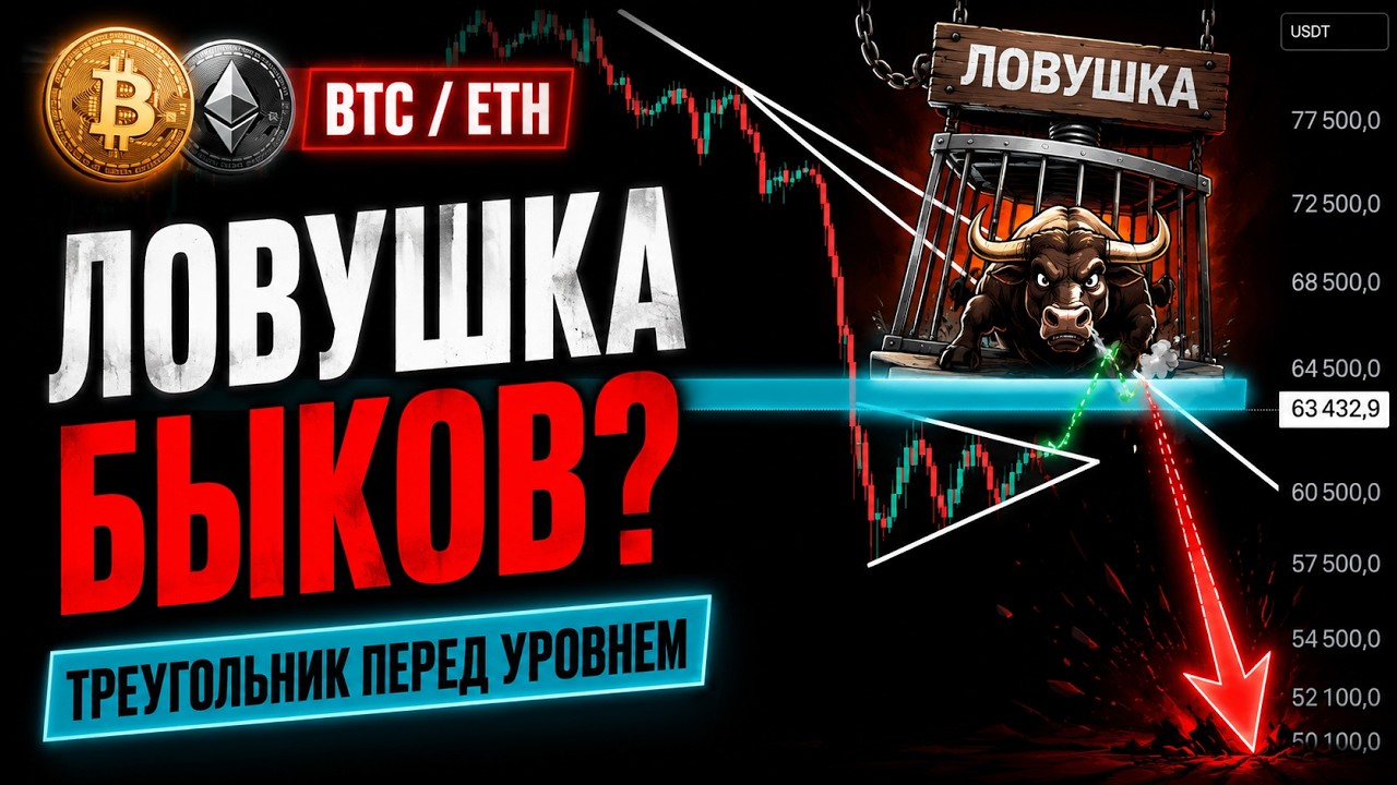 ⚪ Биткоин у сильного уровня: почему рост может быть фейковым