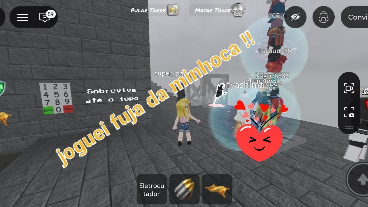 Joguei *fuja da minhoca!* 😱
