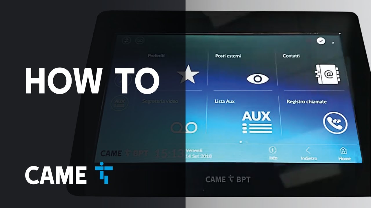 CAME BPT XTS 7 WIFI (parte 1 - opzione A): Programmazione manuale della chiamata