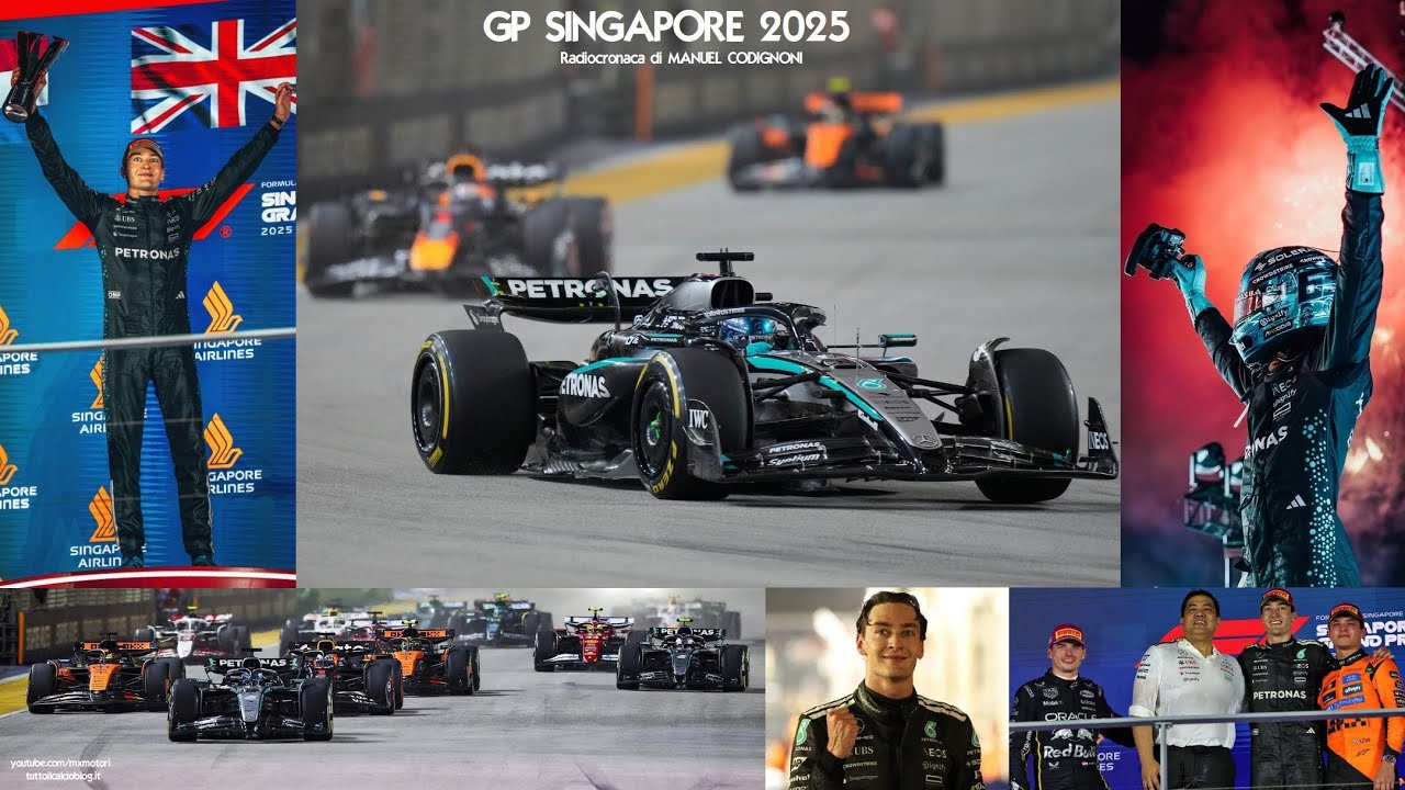 Gp SINGAPORE 2025 - Radiocronaca di Manuel Codignoni - GEORGE RUSSELL vince a MARINA BAY (Radio Rai)