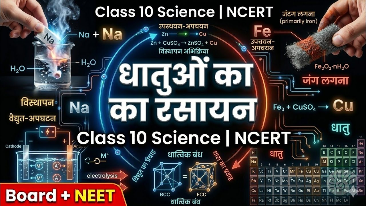 Class 10 Science Chapter 11 | धातुओं का रसायन  | One Shot Full Chapter | Board + JEE