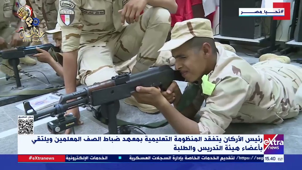 رئيس الأركان يتفقد المنظومة التعليمية بمعهد ضباط الصف المعلمين ويلتقي بأعضاء هيئة التدريس