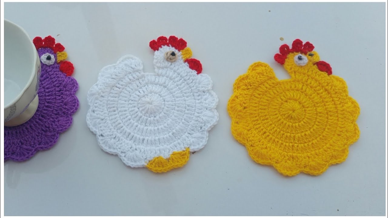 crochet mat coffee tea 🍵 cups very nice 🌟easy /@SevenStar-l8s