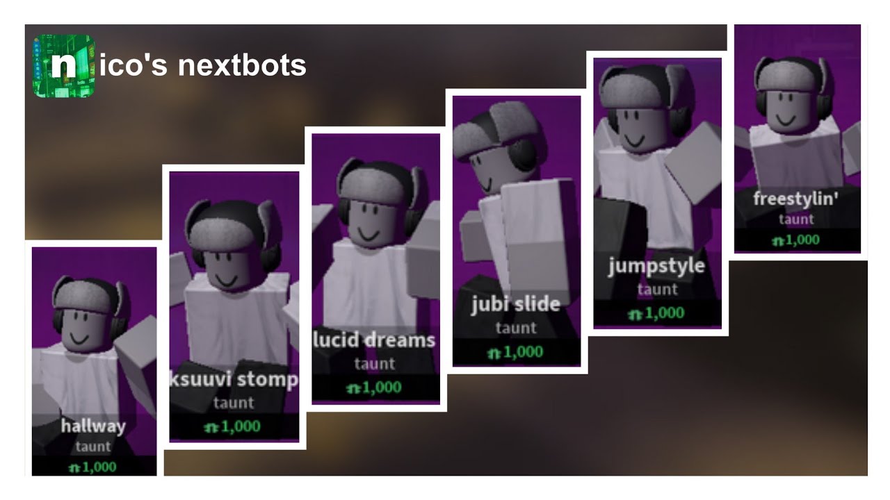 All Nico's Nextbots Emotes [Series 8]