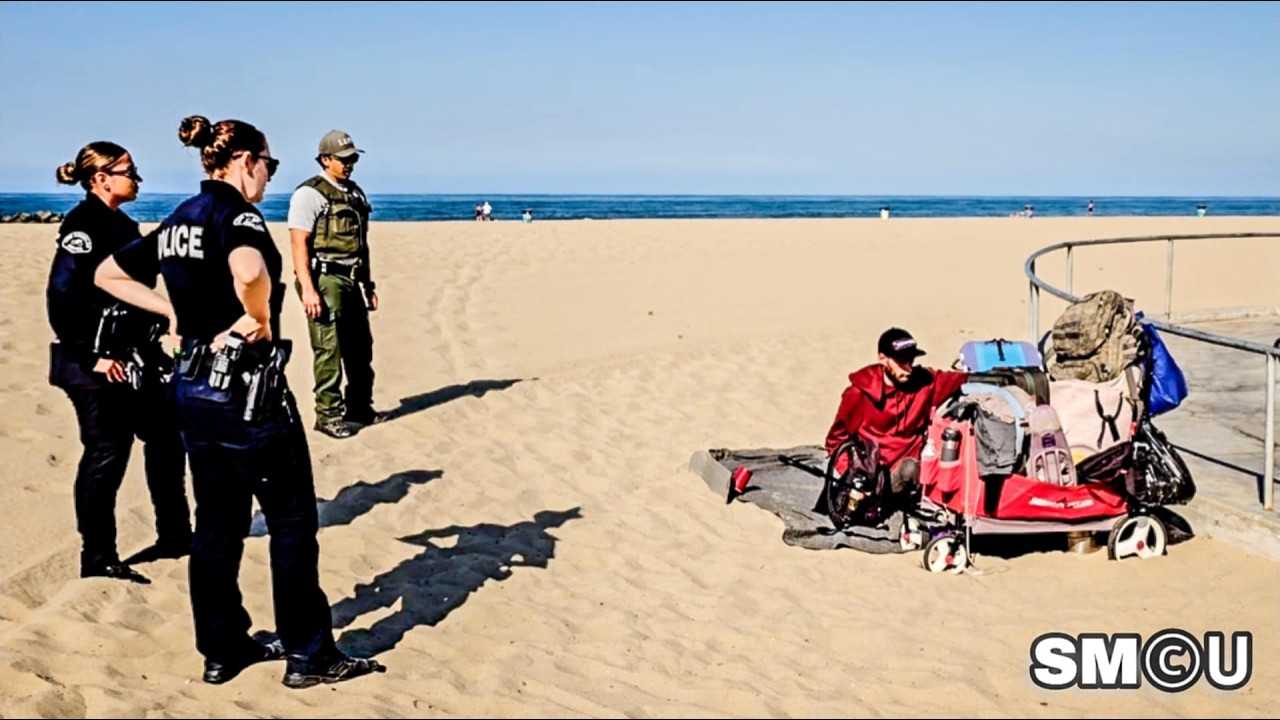 𝗪𝗜𝗣𝗘𝗢𝗨𝗧: Police and Park Rangers Remove Encampment During Venice Beach Skate Park Sweep