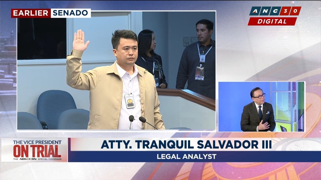 Legal analyst Atty. Tranquil Salvador weighs in on Day 3 of VP Duterte impeachment trial | ANC