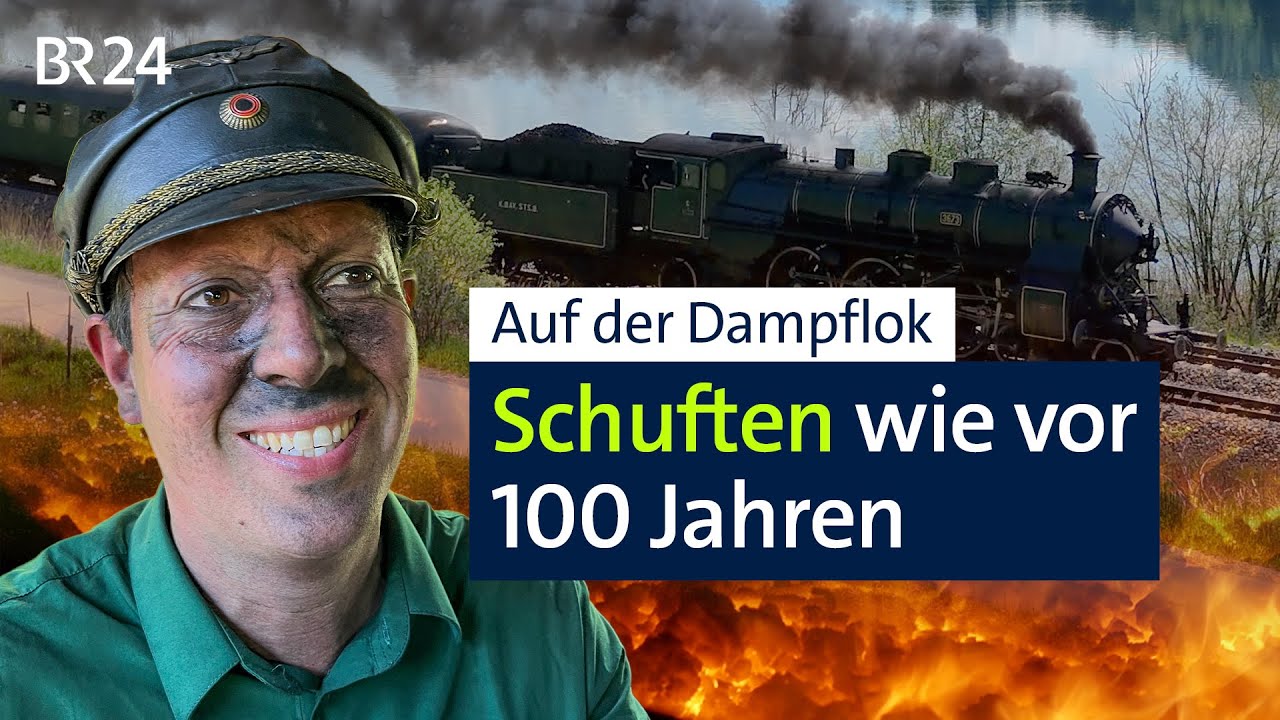 Kohleschaufeln und Alpenblick: Abschiedsfahrt der Schnellzug-Dampflok S3/6 3673 | Abendschau | BR24