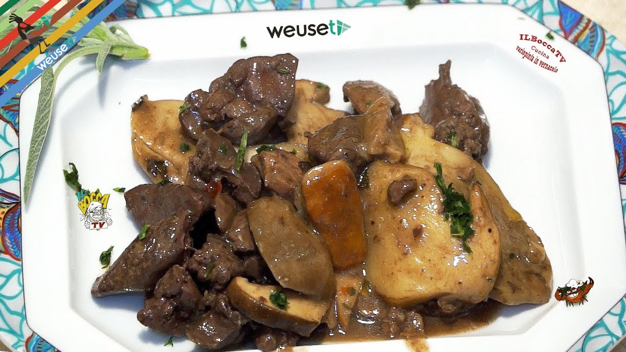 167 - Fegatini con funghi porcini...molto meglio dei rubini! (secondo a base di carne buonissimo)