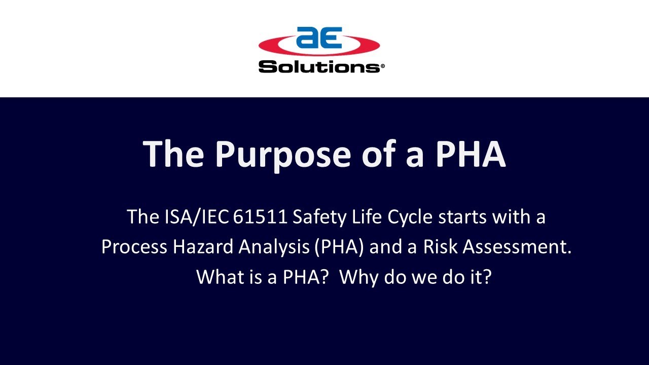 The Purpose of Performing a PHA