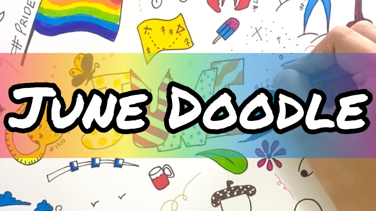 June Doodle | Days celebrated in the month of June doodle | June month calendar