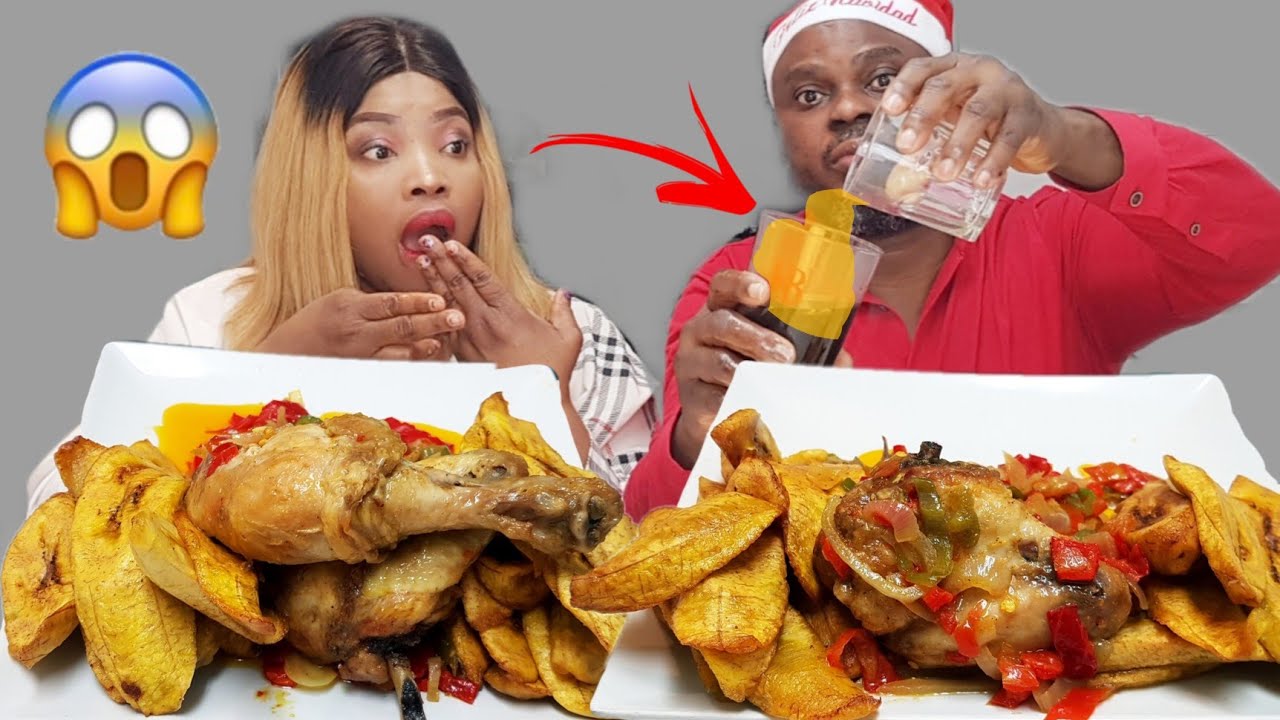 HUSBAND ADD AGBO JEDI TO WIFE DRINK *GONE WRONG*| FRIED PLANTAIN WITH CHICKEN | AFRICAN FOOD MUKBANG