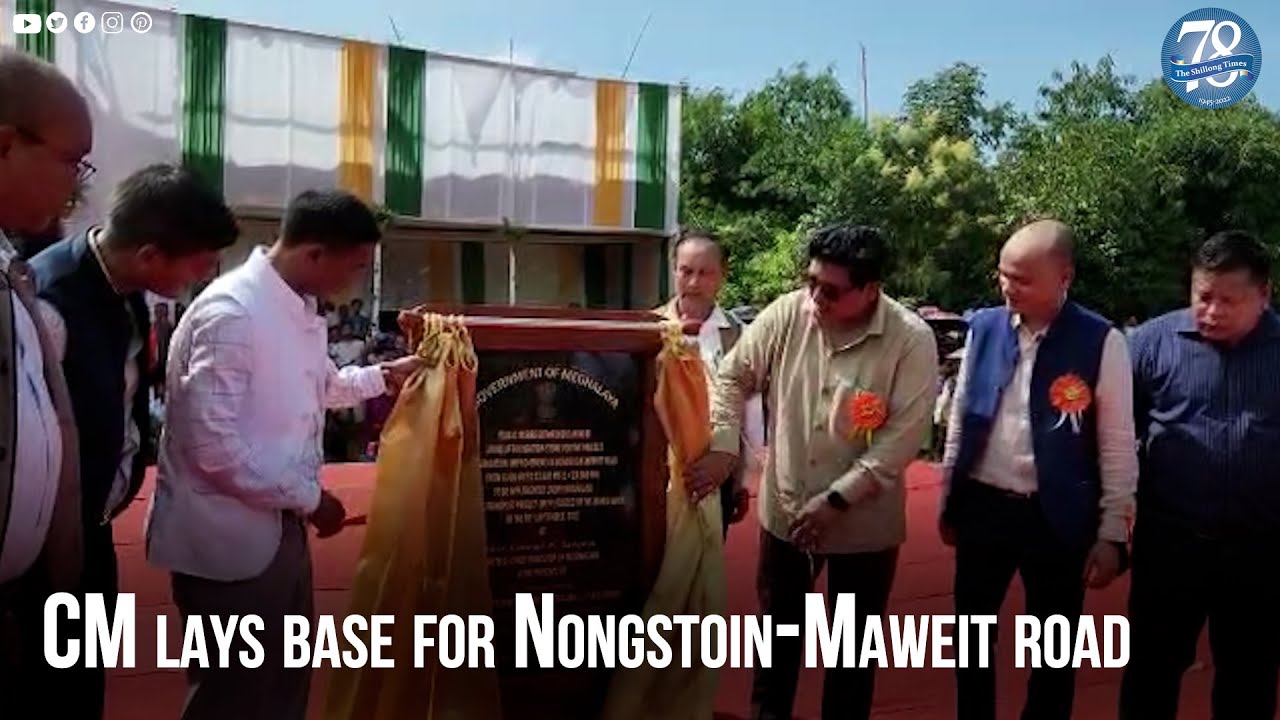 CM lays base for Nongstoin-Maweit road
