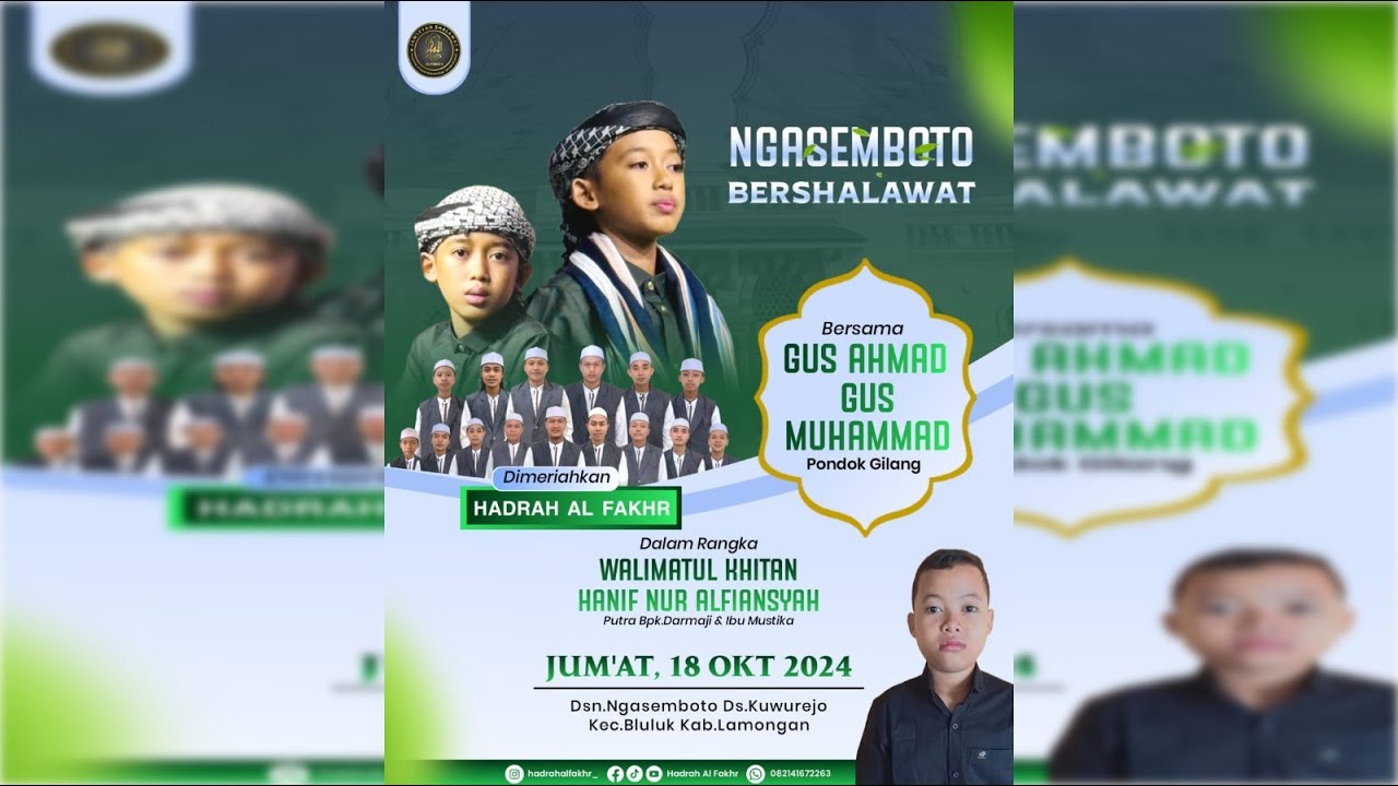 LIVE NGASEMBOTO BERSHOLAWAT BERSAMA GUS AHMAD GUS MUHAMMAD FT HADROH AL FAKHR