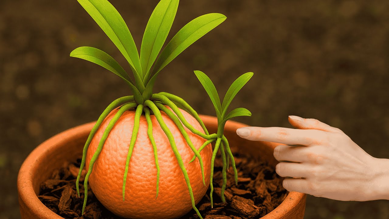 Miraculous Orange Peel Juice! Secret to stimulate roots to propagate orchids in a few days