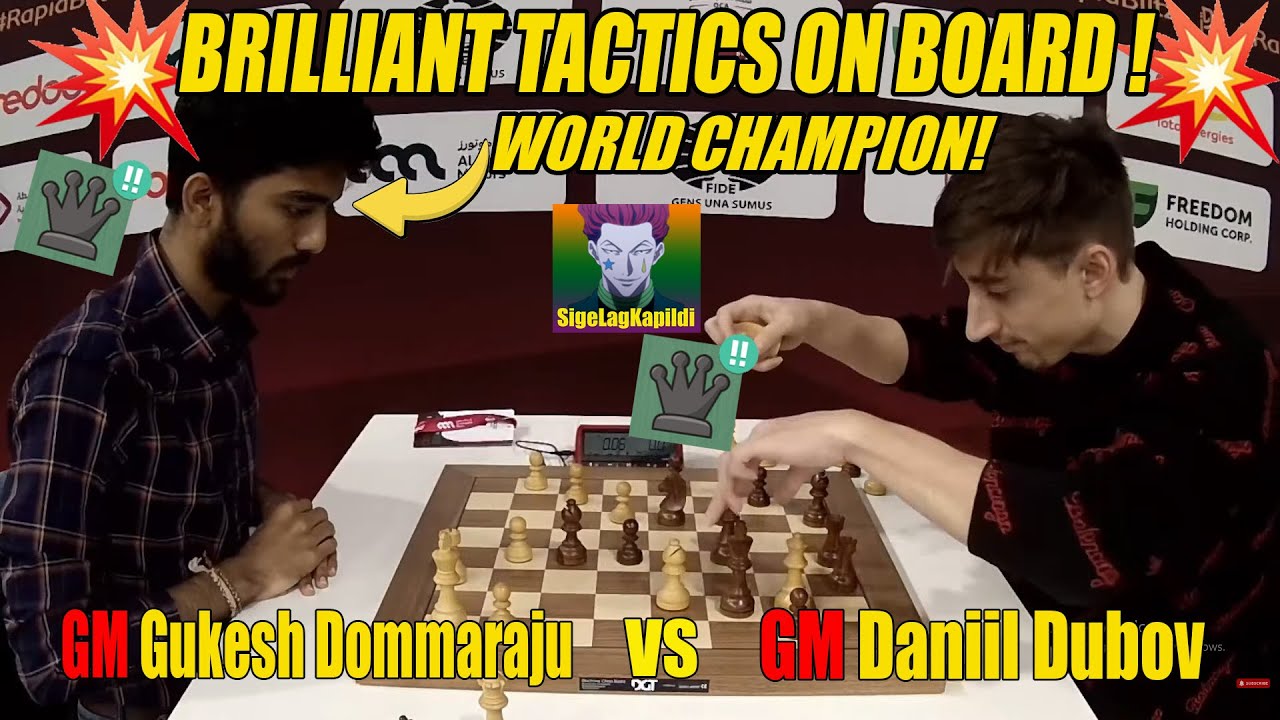 FIRE ON THE BOARD!!! | Gukesh Dommaraju vs Daniil Dubov | FIDE Blitz Championship 2025 Rd 10