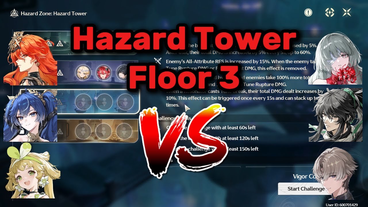 WuWa ToA Team Augusta VS Team Phrolova Hazard Tower Floor 3
