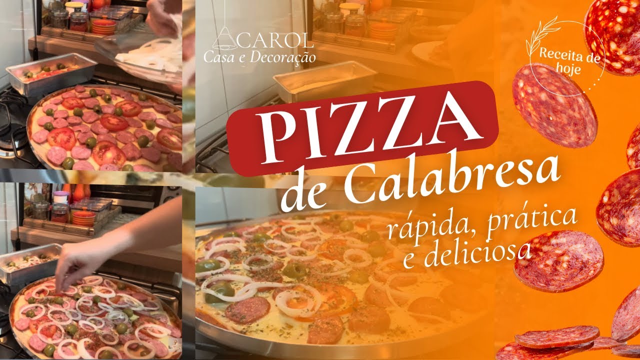 🍕🔥 PIZZA DE CALABRESA IRRESISTÍVEL | FÁCIL, RÁPIDA E MUITO SABOROSA! 😋✨