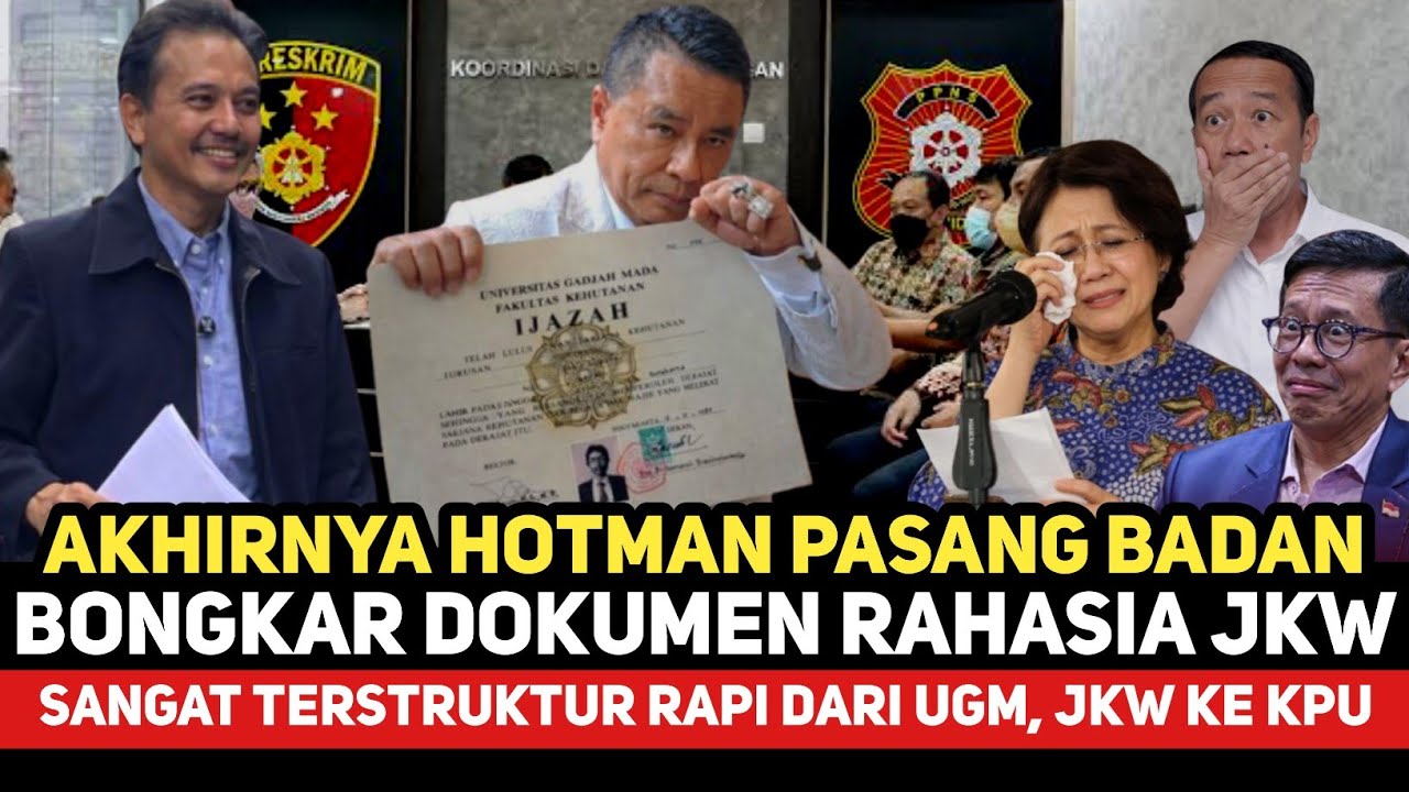 AKHIRNYA TERKUAK KE PUBLIK‼️HOTMAN LANGSUNG BAWA BUKTI INI, DOKUMEN RAHASIA PRESIDEN DARI KPU...