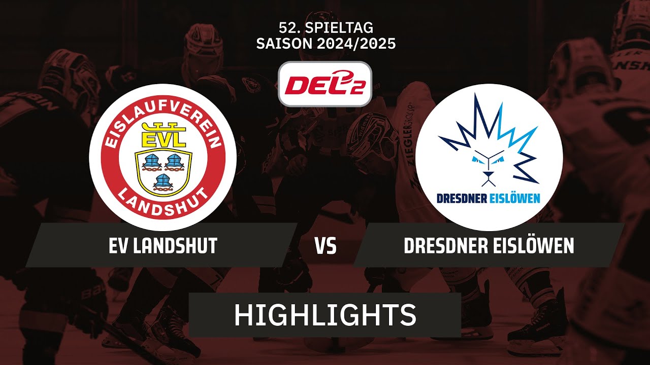 DEL2: EV Landshut vs. Dresdner Eislöwen I Highlights - 52. Spieltag | SDTV Eishockey