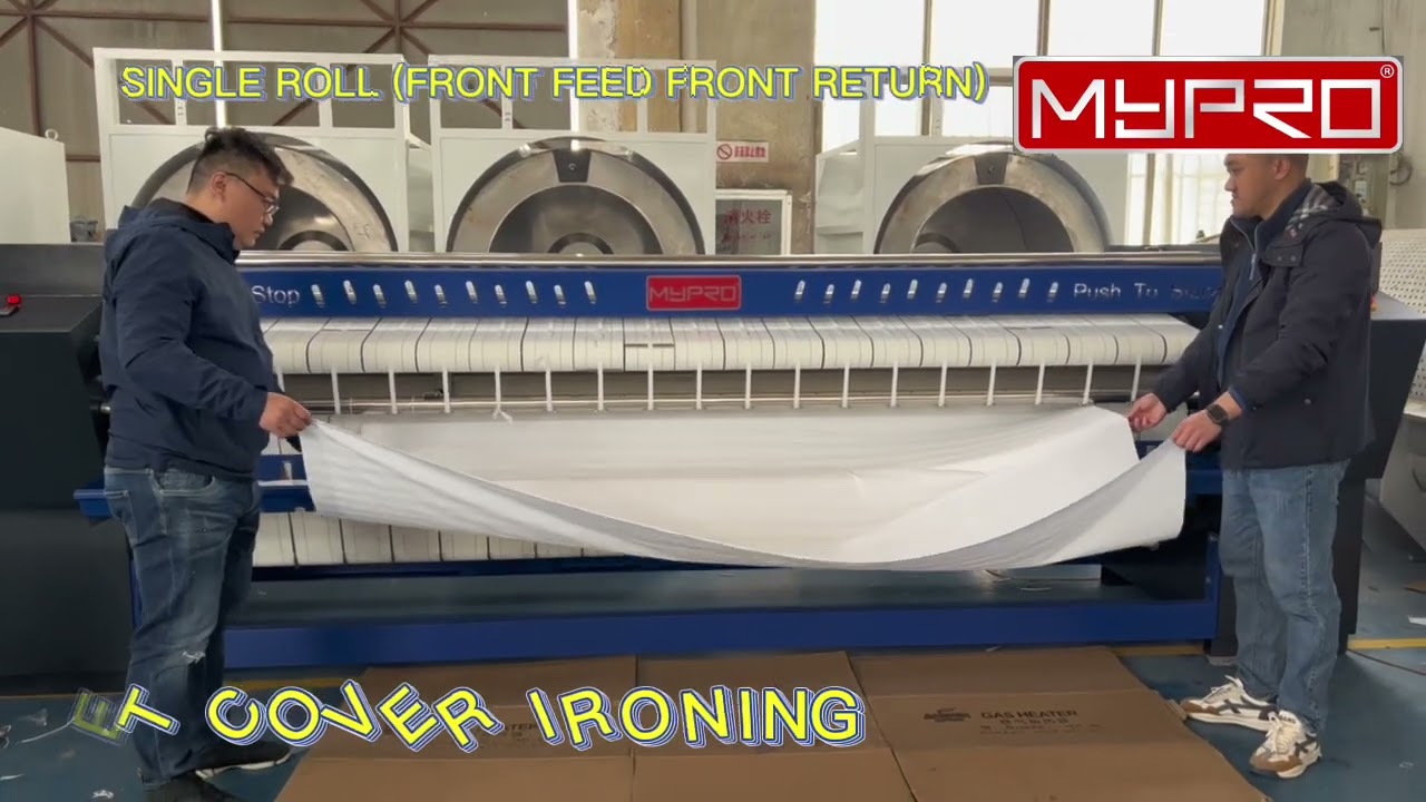 Mypro Single Roller Front Feed Front Out Gas Heating Flatwork Ironer 