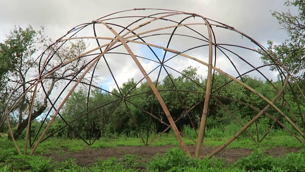 Amazing bamboo geodome made in a simple way