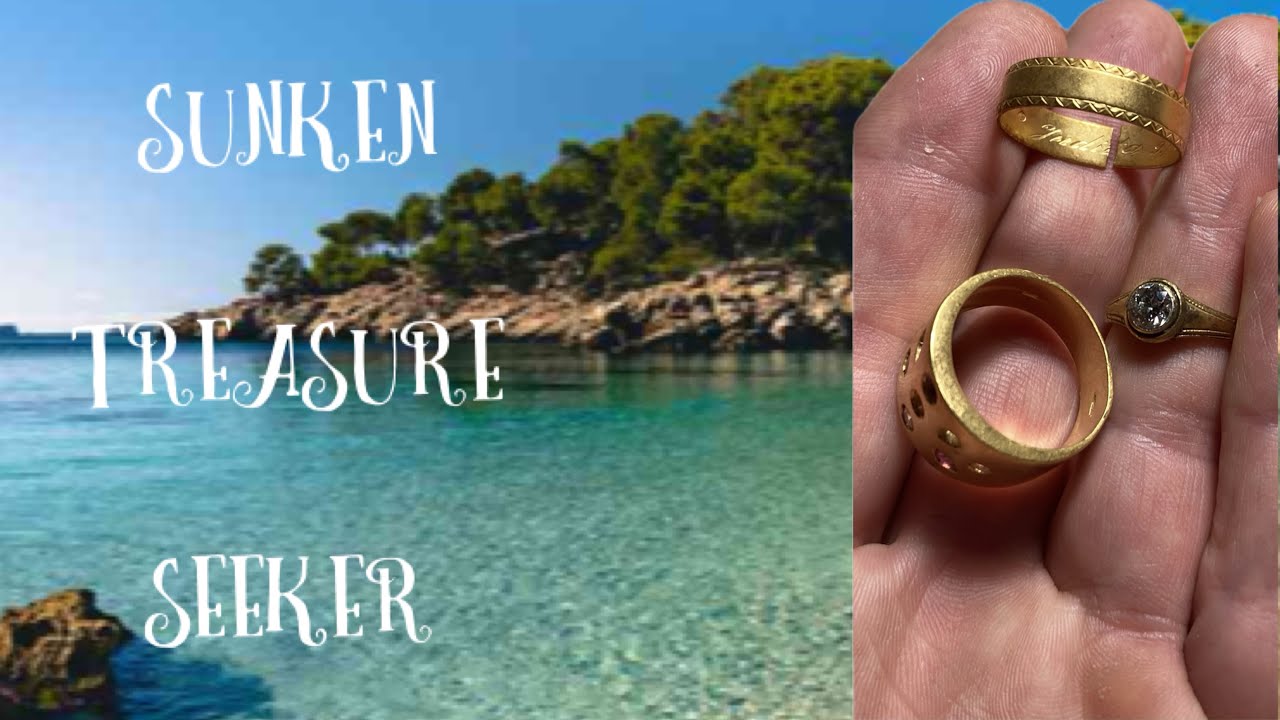 Underwater diving gold metal detecting! Another diamond 🤩🤩! And a broken ring 😳!