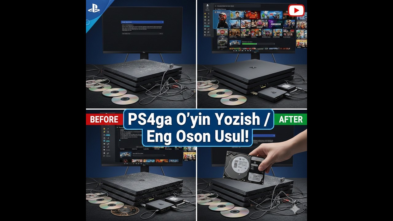 PLAY STATION 4GA BEPUL OYIN YOZISH VA YUKLASH
