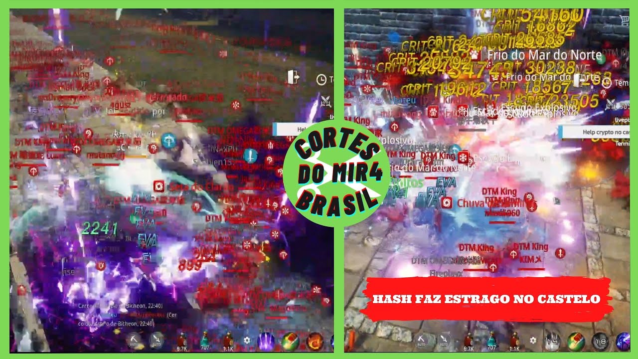 HASH FAZ ESTRAGO NA GU&Eacute;RRA DO CASTELO SE LIGA | CORTES DO MIR4 BRASIL