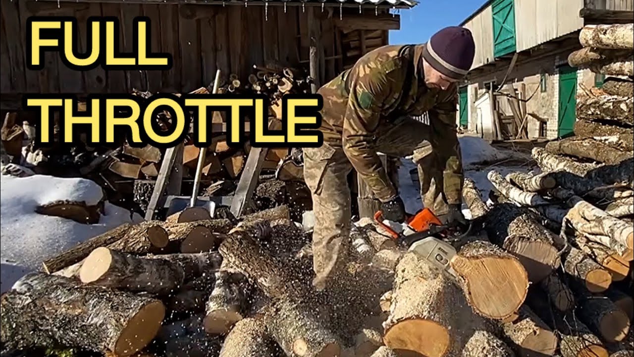 STIHL 230 vs Frozen Wood – Winter Chainsaw Work