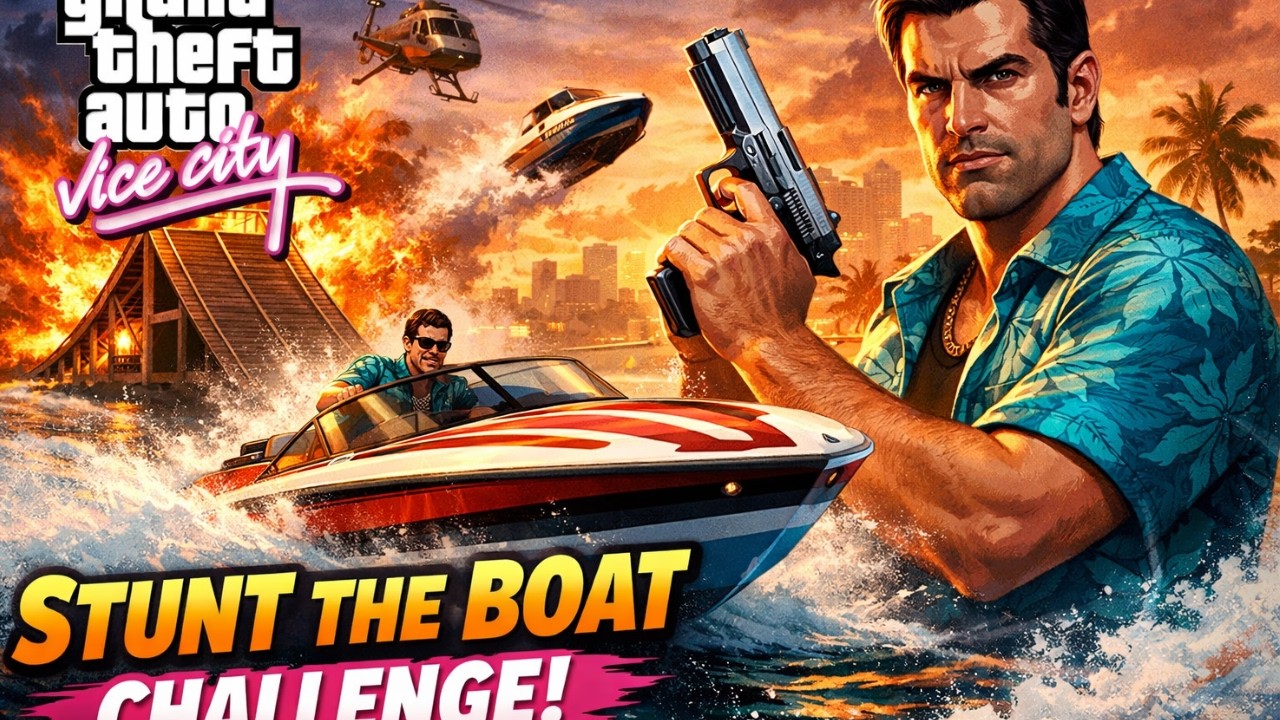 Hardest Boat Mission in GTA Vice City 🚤 Stunt Boat Challenge