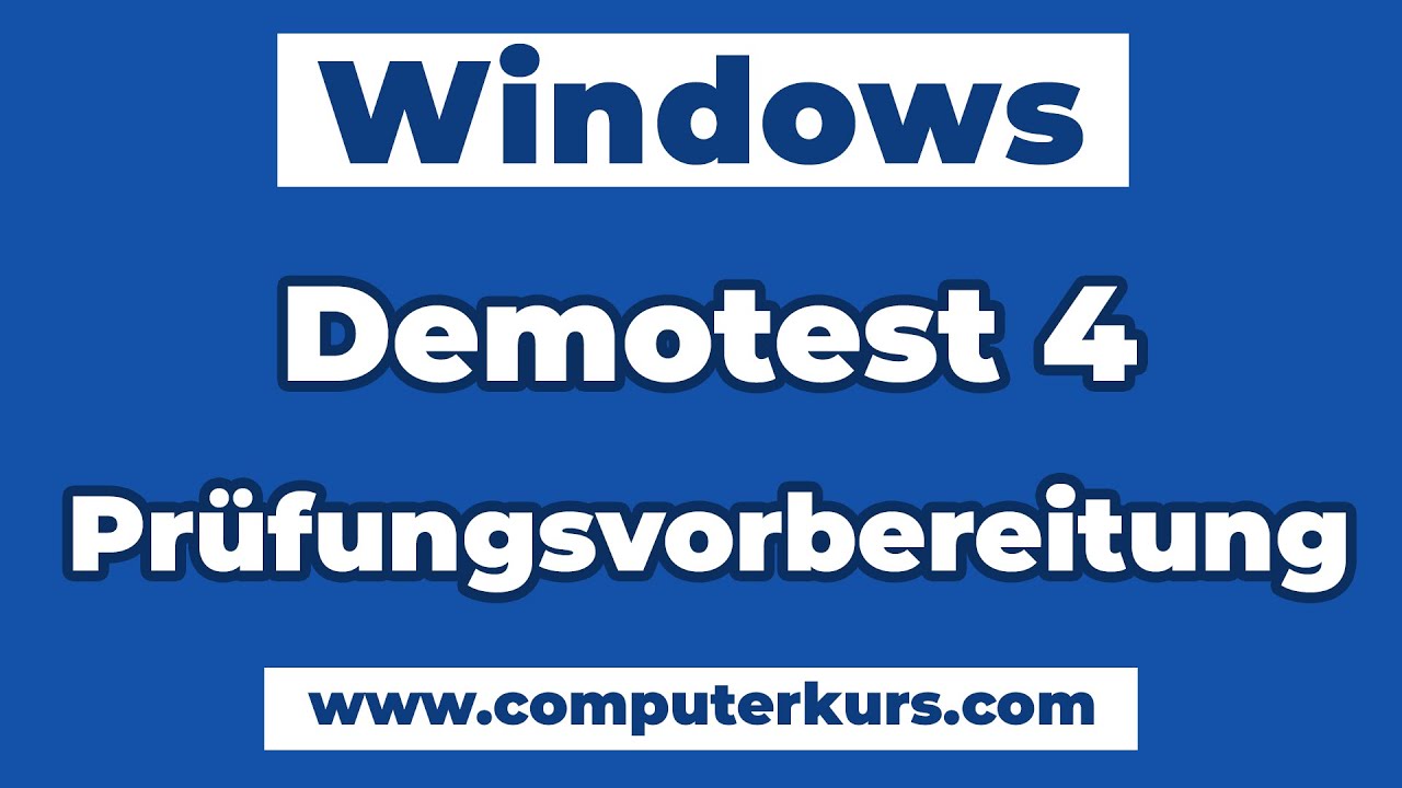 Windows Grundlagen Demotest: Übung & Lösungen erklärt