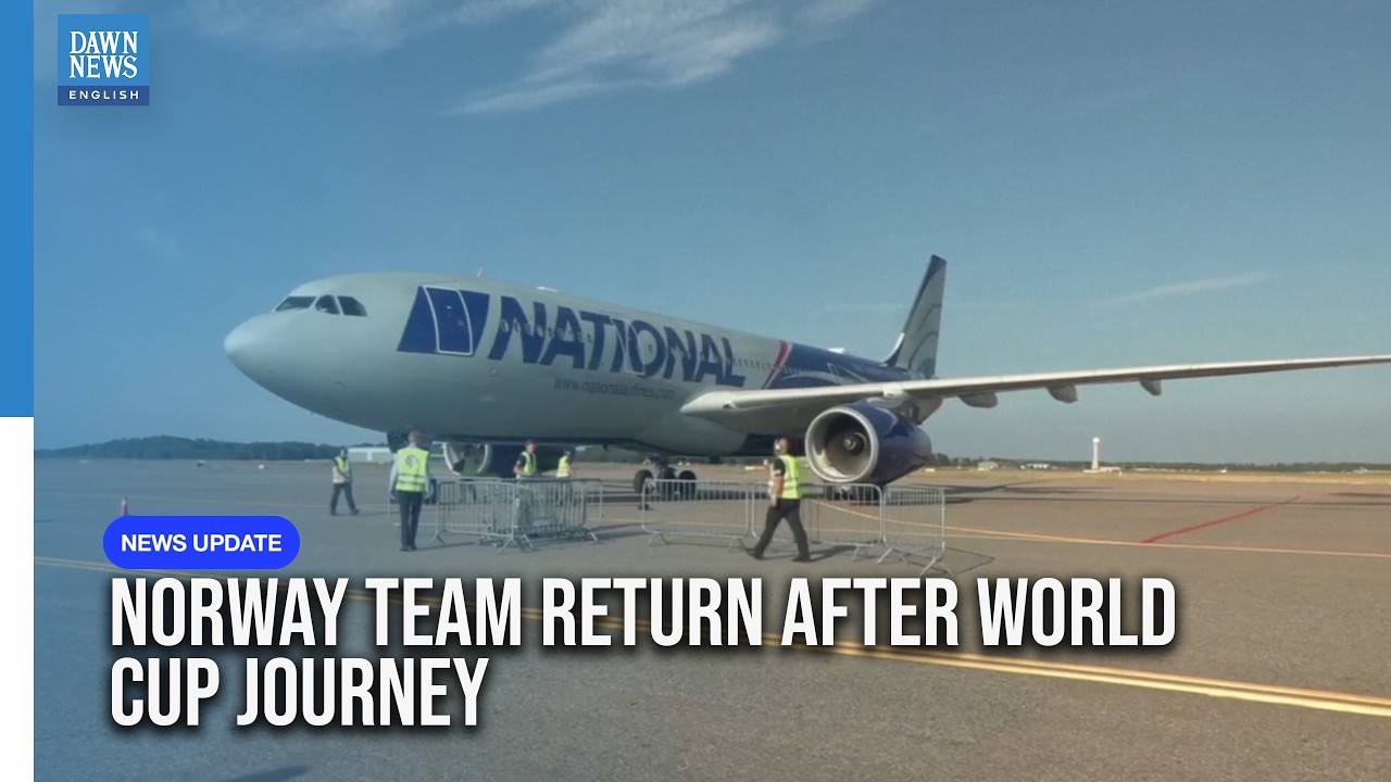 Erling Haaland and Norway Team Arrives in Oslo After World Cup Campaign | Dawn News English