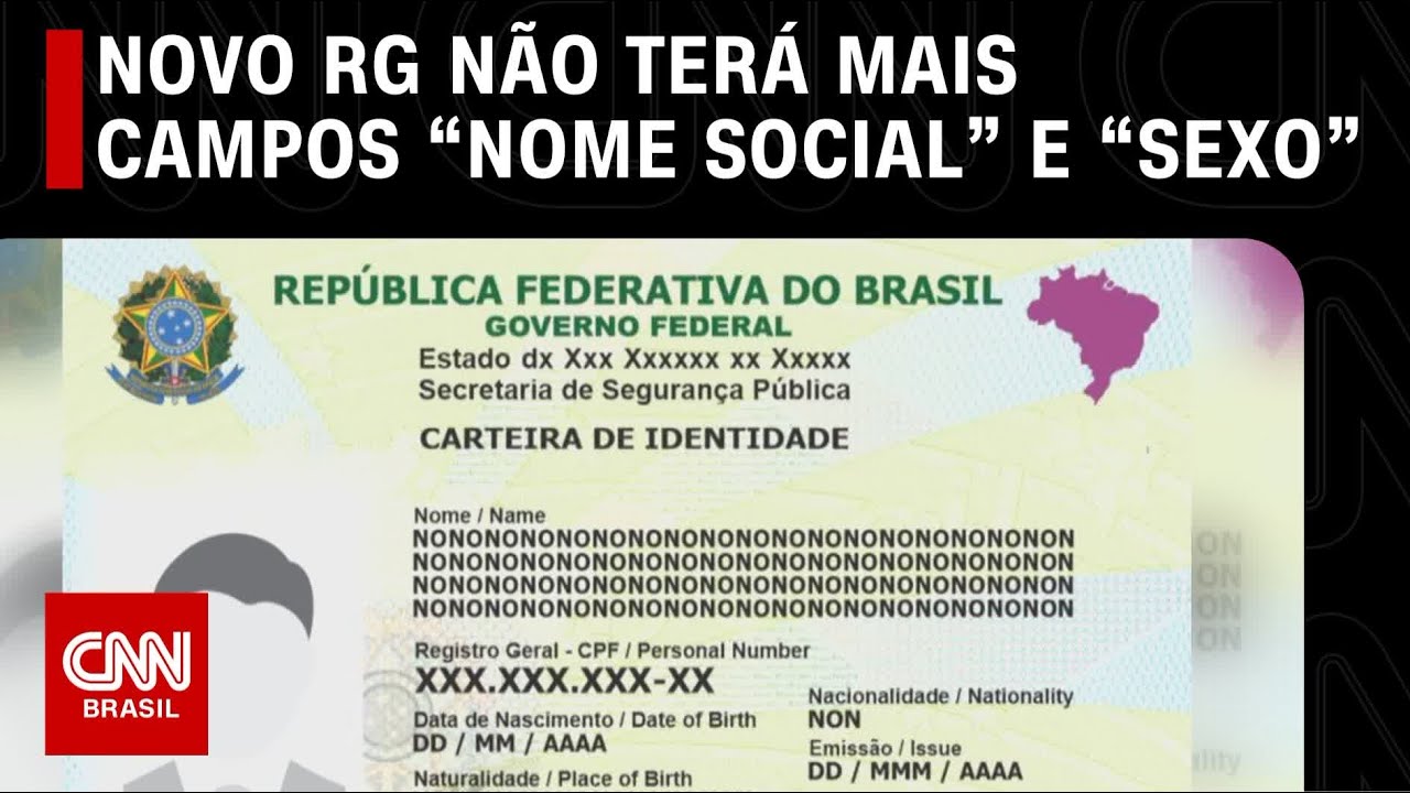 Novo RG não terá mais campos 