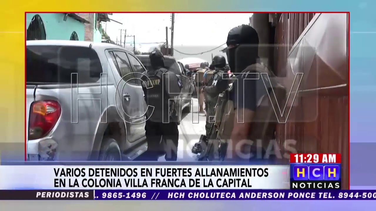 ¡Fuertes allanamientos! Cinco supuestos antisociales son detenidos en col  Villafranca