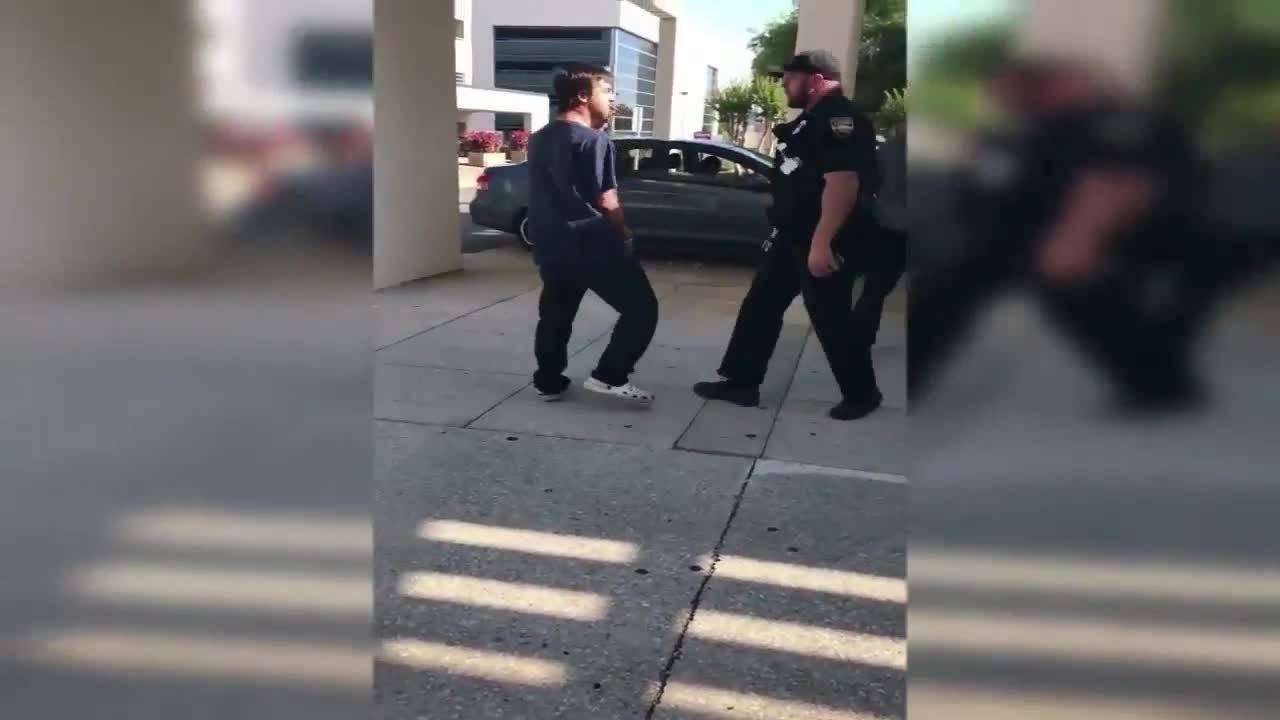 Officer arrested seen beating man in April, hit man with cruiser in May