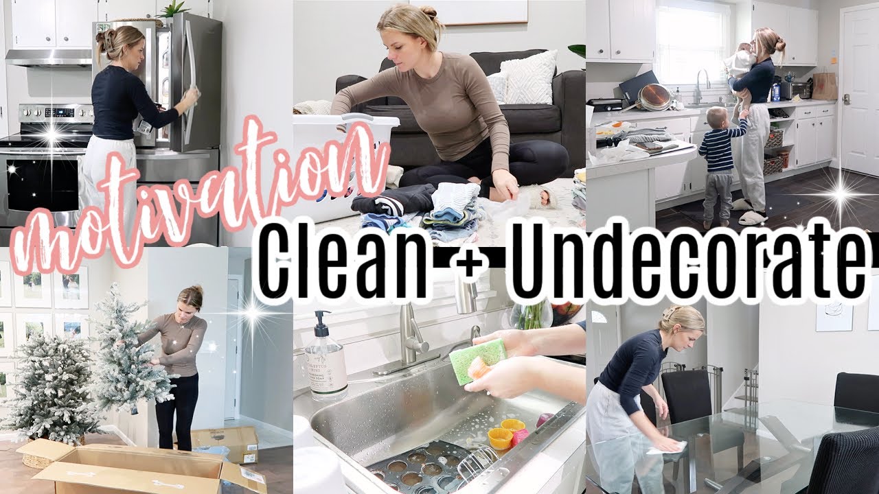 NEW! ✨2023 CLEAN & UNDECORATE WITH ME | CLEANING MOTIVATION | COOK WITH ME