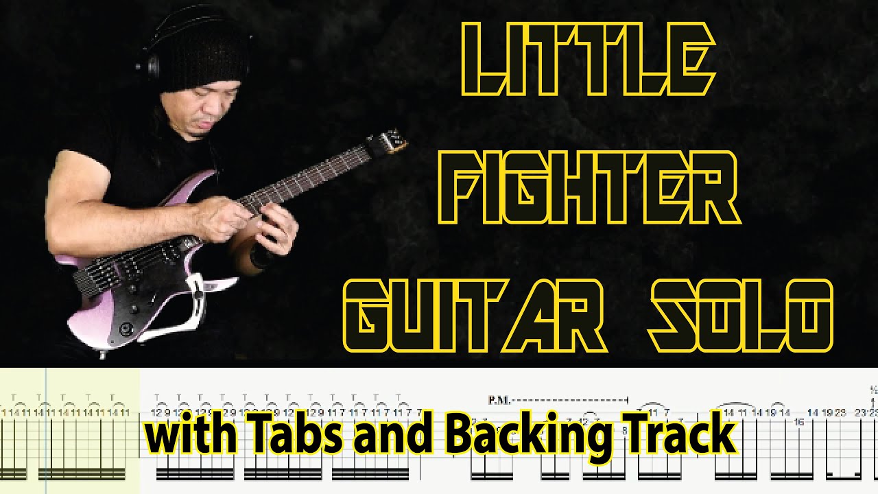 White Lion LITTLE FIGHTER Guitar Solo with Tabs and Backing Track by Alvin De Leon