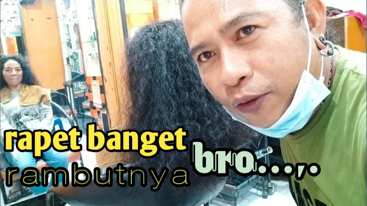 rambutnya extrim rapet banget | smoothing rambut kribo | rasanya pingin terbang dengan hasilnya