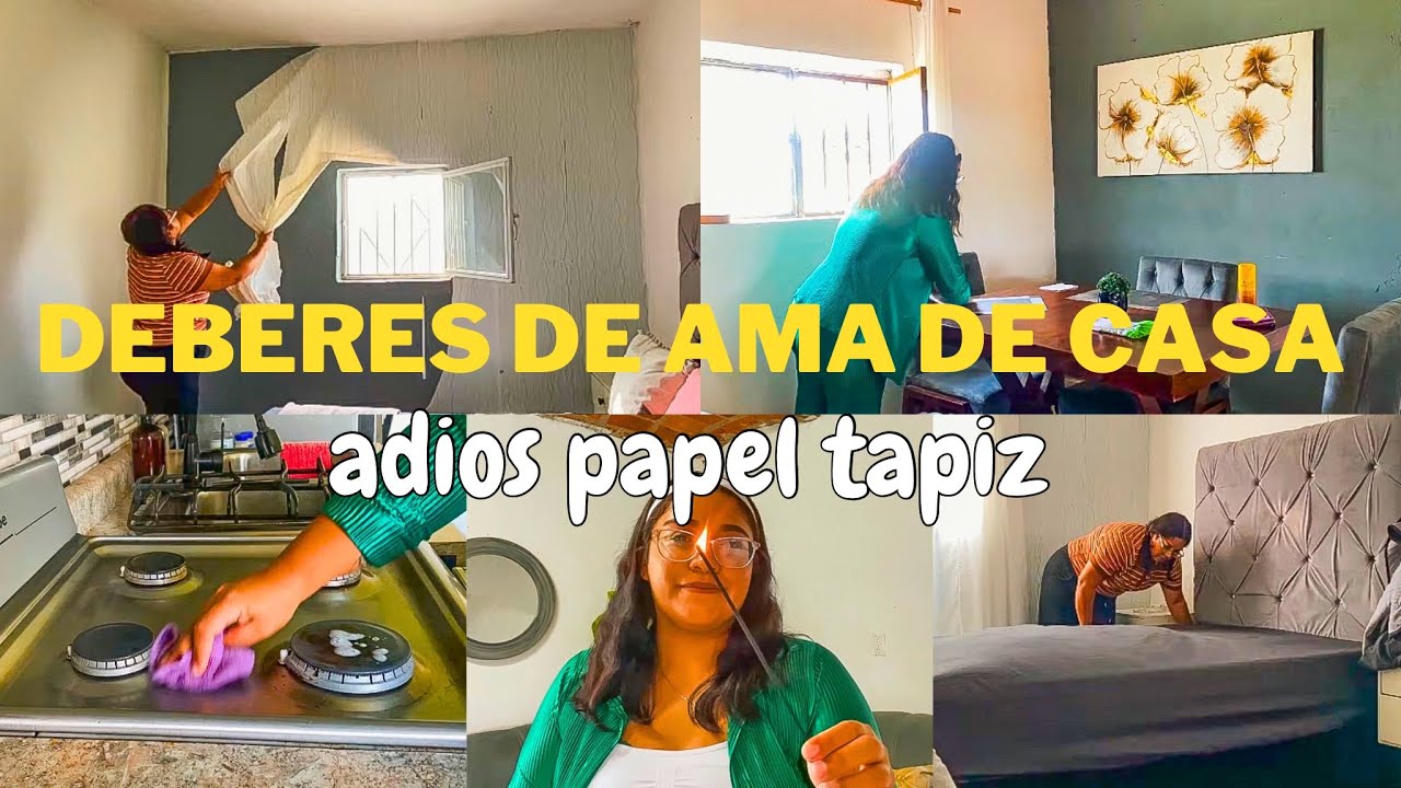 QUITANDO EL PAPEL TAPIZ ✅ UN DIA DE MI RUTINA 💯 COMIDA SENCILLA 🧑‍🍳