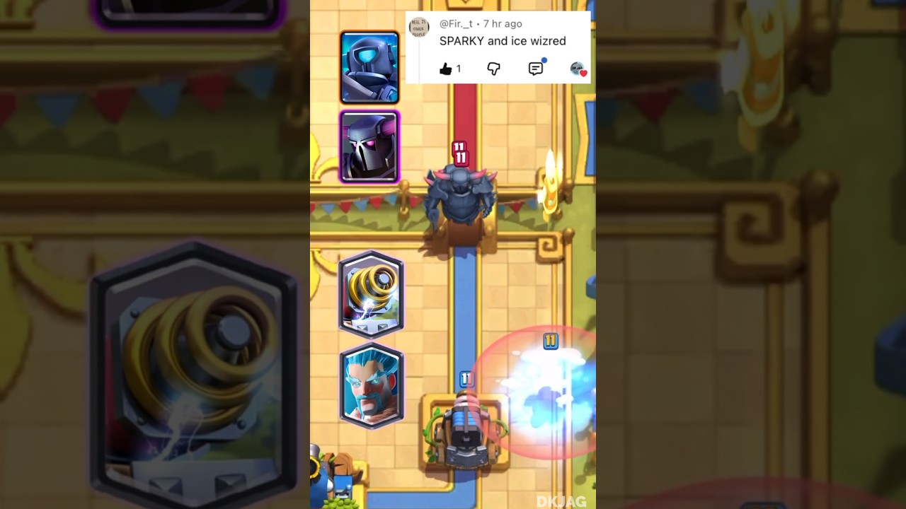 ⚔️Мини Пекка и Пекка против Спарки и Ледяного Волшебника ⚔️ #clashroyale