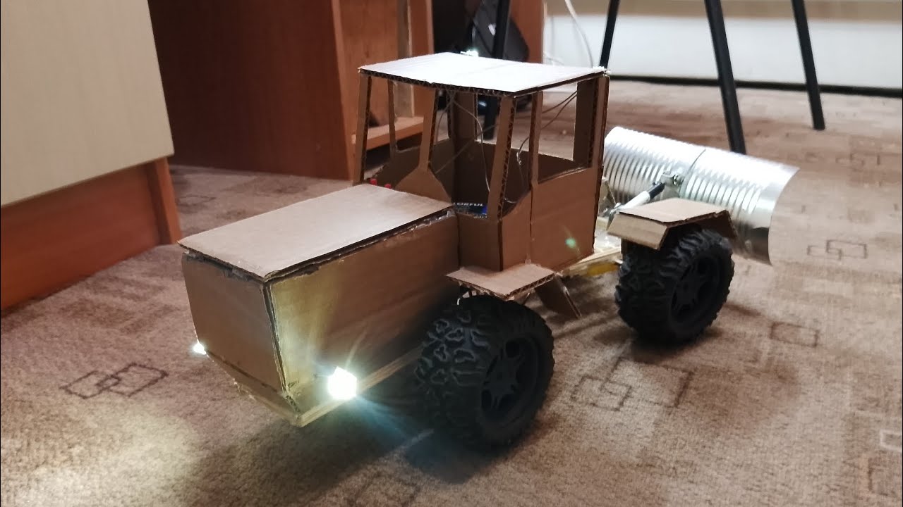 т-150к на радиоуправлении из картона (1 часть)