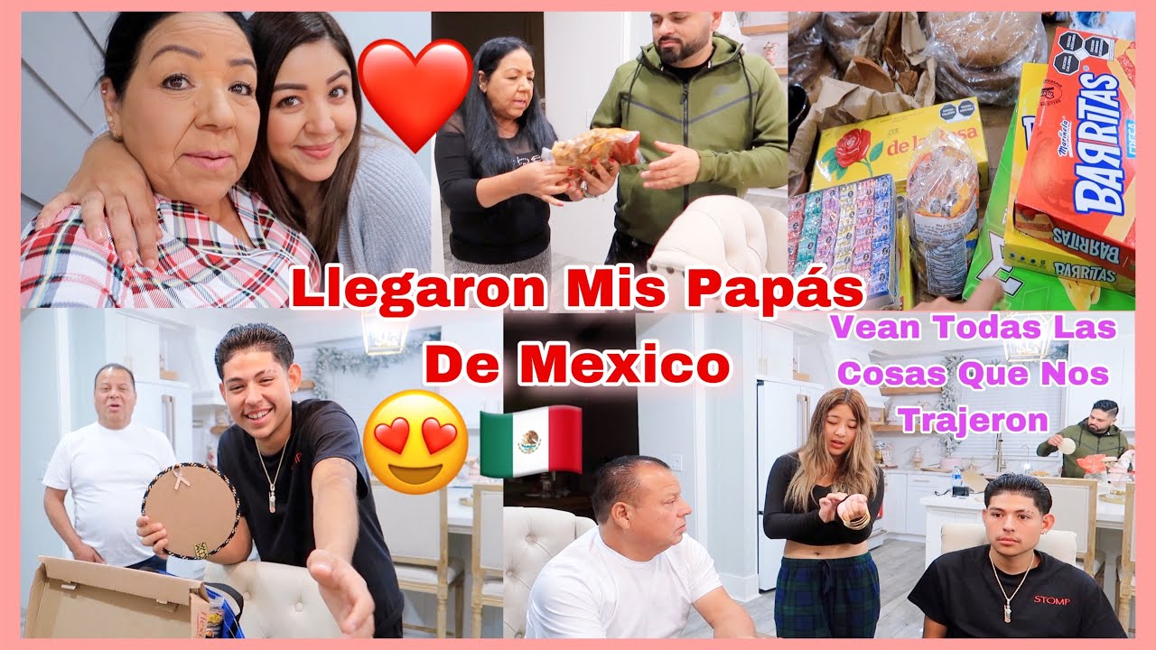 Llegaron Mis Papás De Mexico 🇲🇽 Vean Todos Los Regalos Que Nos Trajeron 😍 Llegó La Navidad