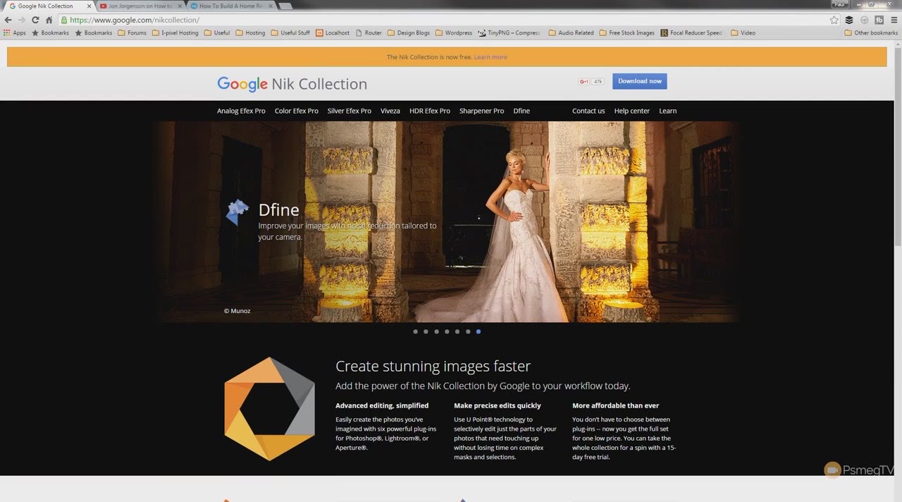 Best free photoshop plugin from Google : Nik Collection