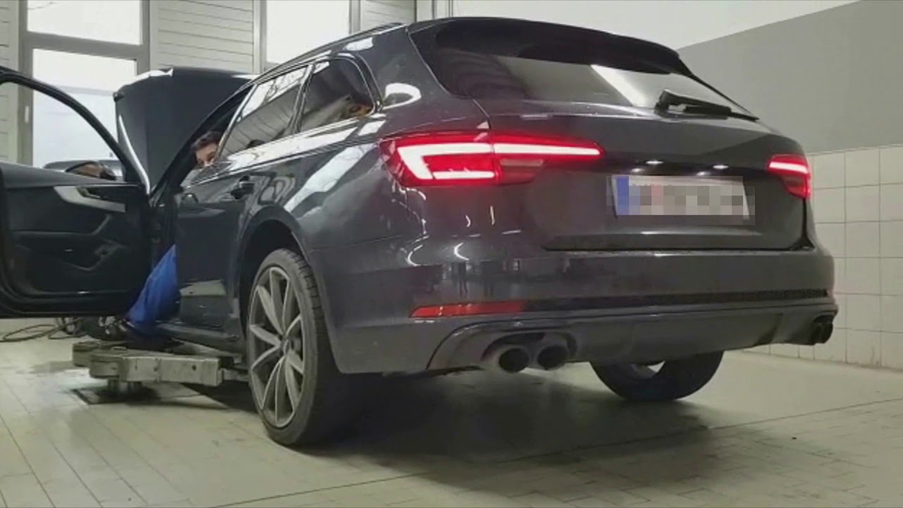 Audi S4 B9 & S5 B9 vorher/nachher Downpipe 200 Zellen Katalysator